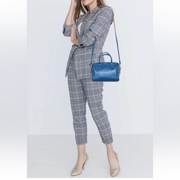 Coach Handbags - Coach Mini Bennett Satchel Blue Crossgrain Leather 2 way Crossbody/Handbag